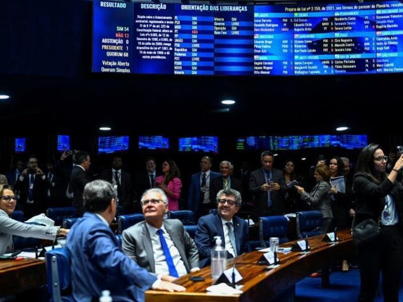 Plenário do Senado Federal na noite desta quarta-feira (22). - Andressa Anholete/Agência Senado
