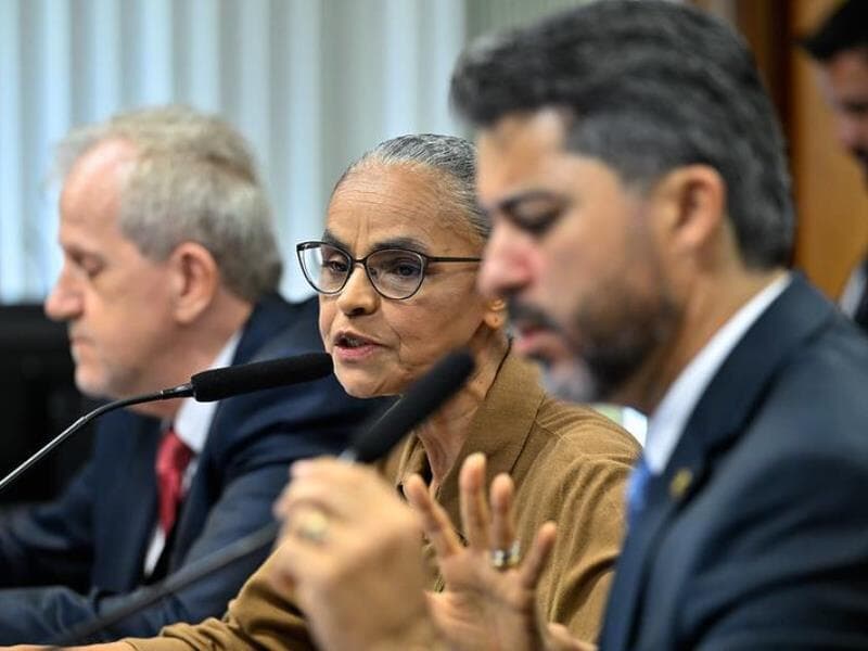 Marina e Marcos Rogério: senador pediu a ministra que se colocasse "em seu lugar"; ela disse que não é mulher submissa. - Geraldo Magela/Agência Senado