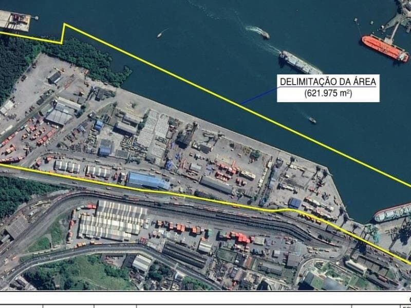 A área do Tecon Santos 10 está localizada na região do Saboó, na margem direita do Porto de Santos. - Divulgação/ANTAQ