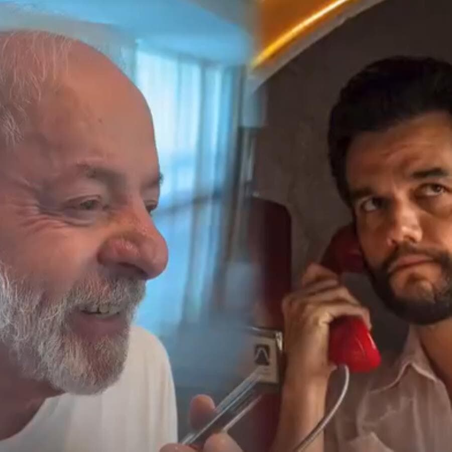 Presidente Lula e Wagner Moura. - Reprodução/X @lulaoficial