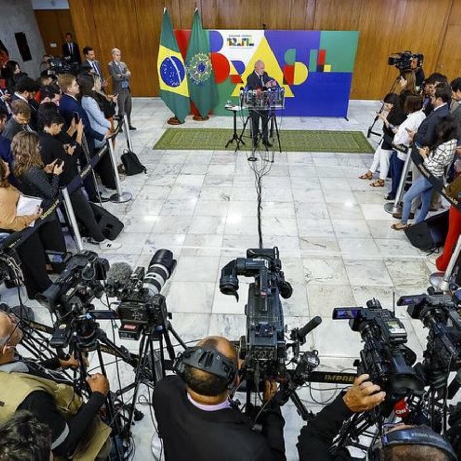 Lula em entrevista concedida no Palácio do Planalto nesta terça-feira, 3 de junho.  - Ricardo Stuckert/PR