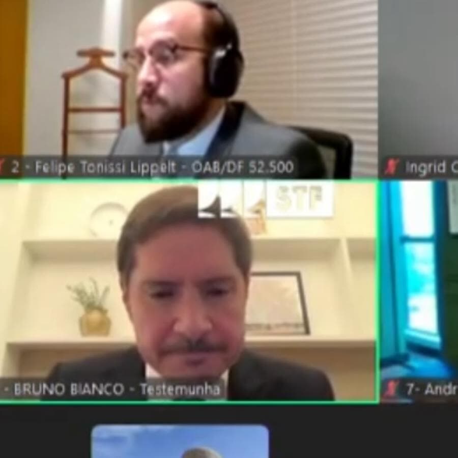 Bianco depôs como testemunha no julgamento da tentativa de golpe de Estado. - Reprodução