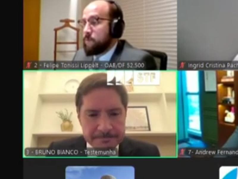 Bianco depôs como testemunha no julgamento da tentativa de golpe de Estado. - Reprodução