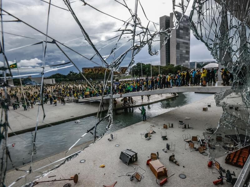 Militar da reserva é o primeiro expulso após os ataques às sedes dos Três Poderes. -  Gabriela Biló/Folhapress