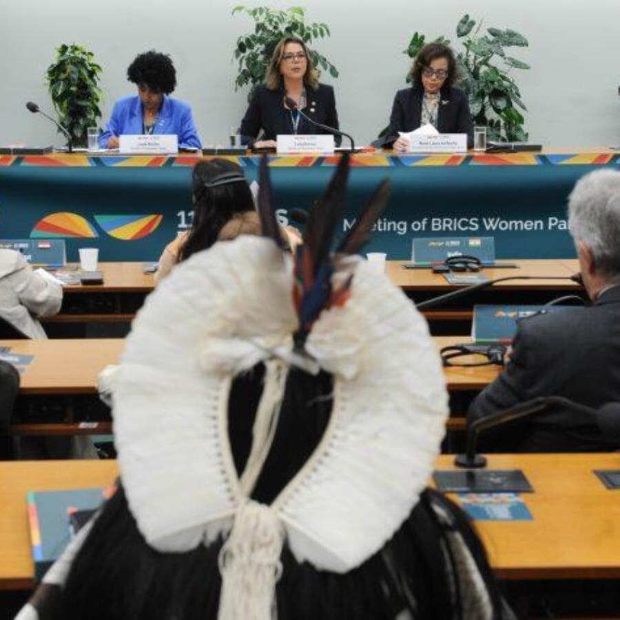 Mulheres parlamentares dos países membros se reúnem em reunião ministerial no Palácio do Itamaraty. - Antônio Cruz/Agência Brasil