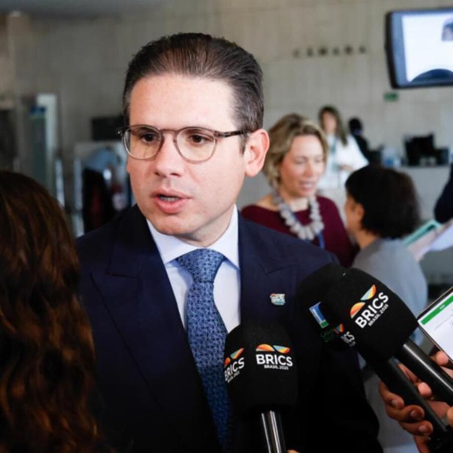 Hugo Motta (Republicanos-PB) no 11º Fórum Parlamentar do BRICS. - Marina Ramos/Câmara dos Deputados