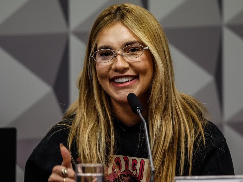A influencer Virgínia Fonseca depõe na CPI das Bets. - Gabriela Biló/Folhapress