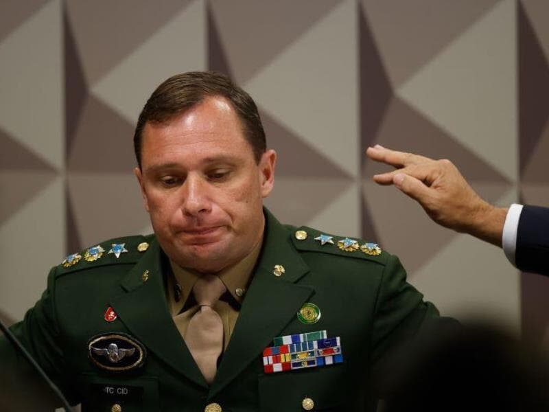 O tenente-coronel Mauro Cid, delator no processo em que Bolsonaro é réu. - Pedro Ladeira/Folhapress