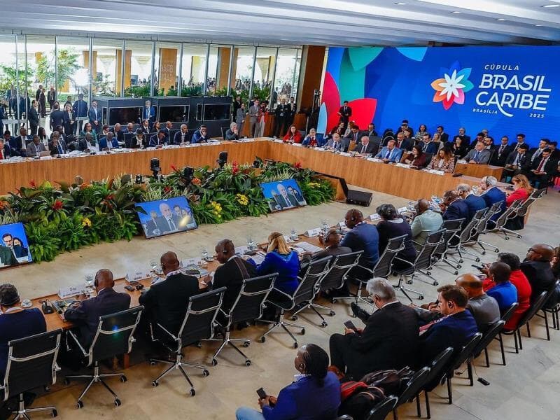 Presidente Lula durante sessão plenária da Cúpula Brasil-Caribe. - Ricardo Stuckert/PR