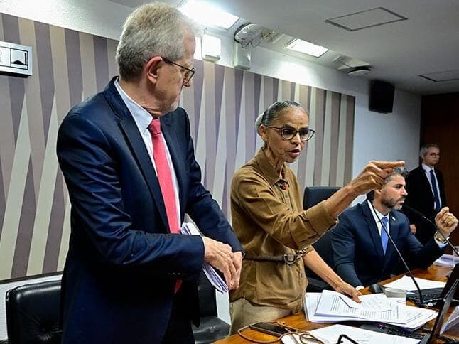 Marina Silva deixou a reunião da Comissão de Infraestrutura, no final de maio, após ser atacada por Plinio Valério e Marcos Rogério. - Geraldo Magela/Agência Senado