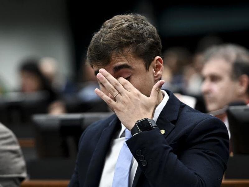 O deputado Nikolas Ferreira (PL-MG): voto a favor do veto de Lula foi uma confusão na hora de preencher a cédula. - Ton Molina/Fotoarena/Folhapress