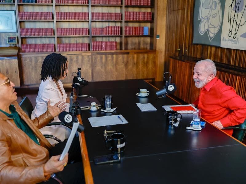 Lula no podcast "Mano a Mano". - Ricardo Stuckert/Presidência da República
