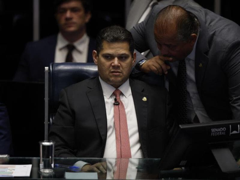 O presidente do Senado, Davi Alcolumbre (União-AP): sem o voto dele, projeto que aumenta número de deputado não teria avançado. - Pedro Ladeira/Folhapress