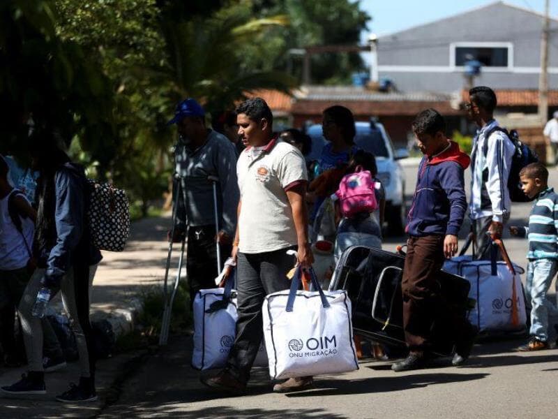 Imigrantes venezuelanos em Brasília. - Marcelo Camargo/Agência Brasil