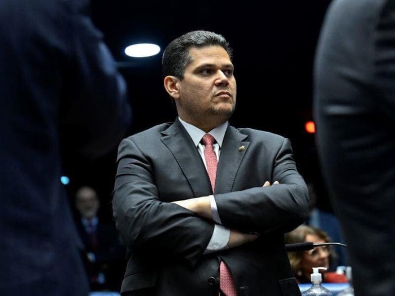 O presidente do Senado, Davi Alcolumbre (União-AP), no plenário da Casa. - Andressa Anholete/Agência Senado