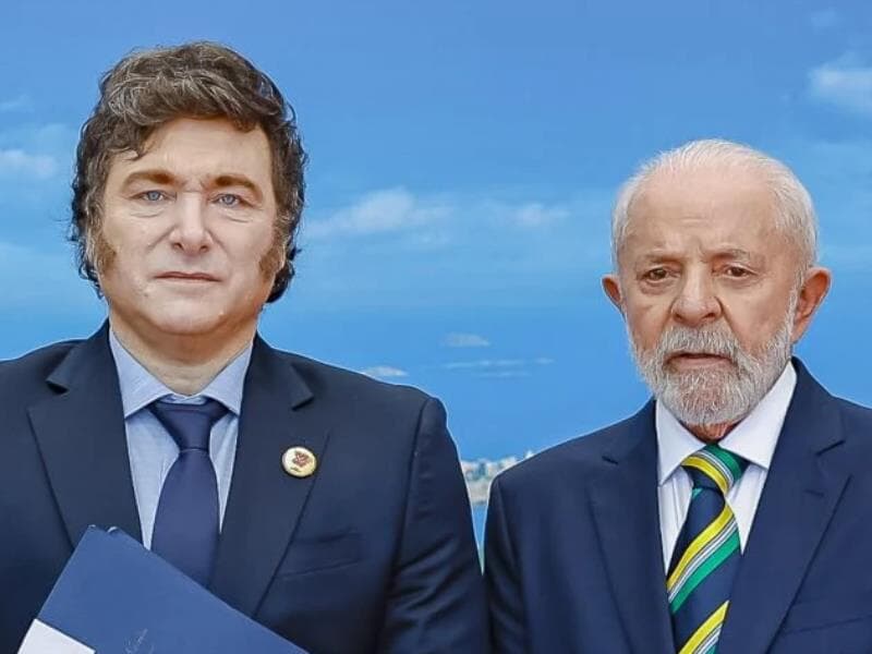 Javier Milei e Lula no encontro da cúpula do G20 no Rio, em novembro de 2024. - Ricardo Stuckert/PR