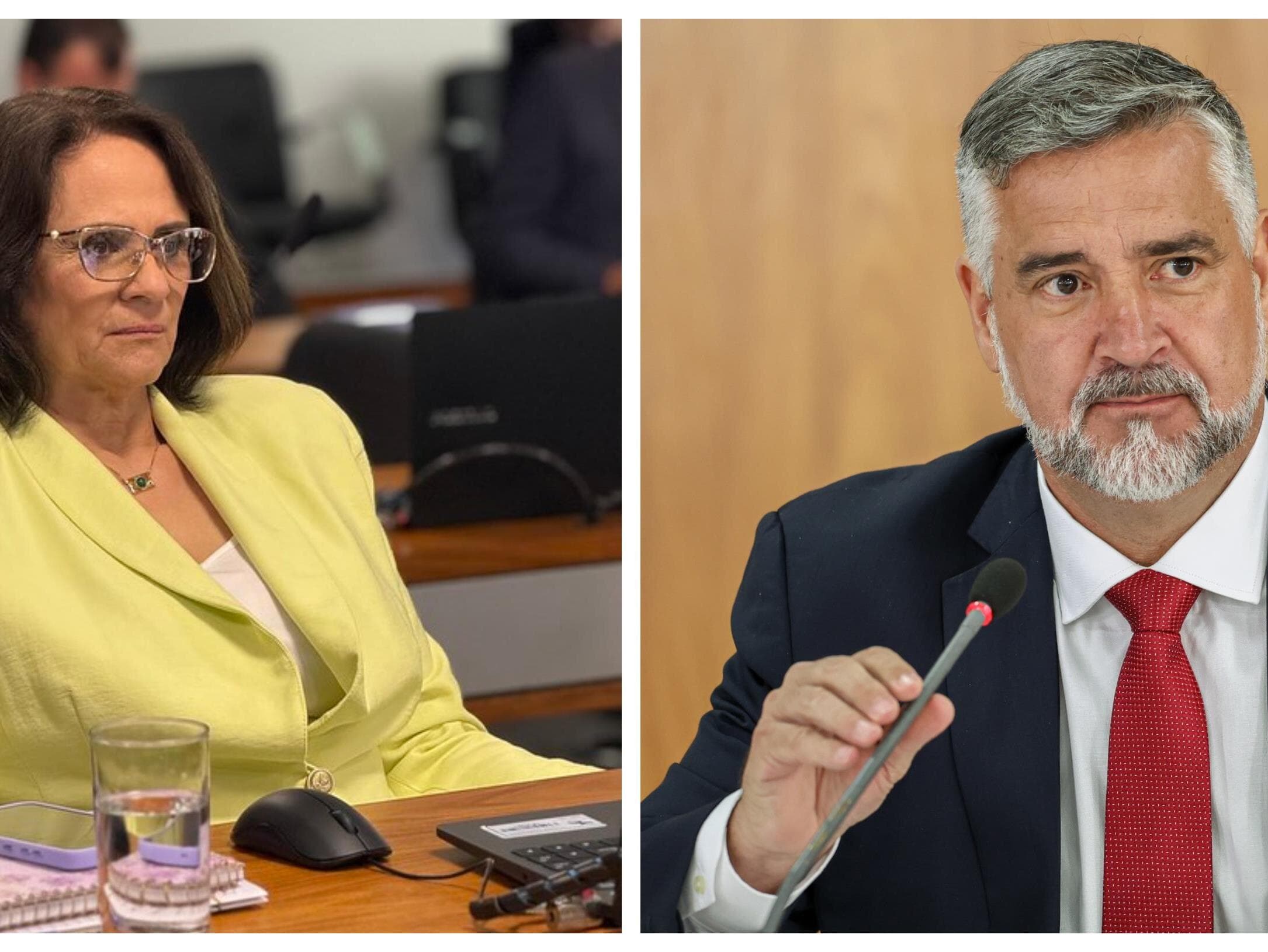 Damares, ex-ministra de Bolsonaro, e Pimenta, ex-chefe da Secom de Lula, vão participar das investigações da CPI do INSS. - Montagem/Divulgação/Fábio Rodrigues Pozzebom/Agência Brasil