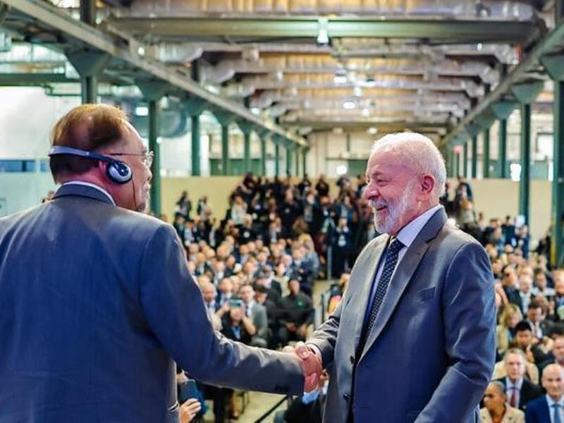 Primeiro Ministro da Malásia, Anwar bin Ibrahim e o Presidente da República, Luiz Inácio Lula da Silva. - Ricardo Stuckert