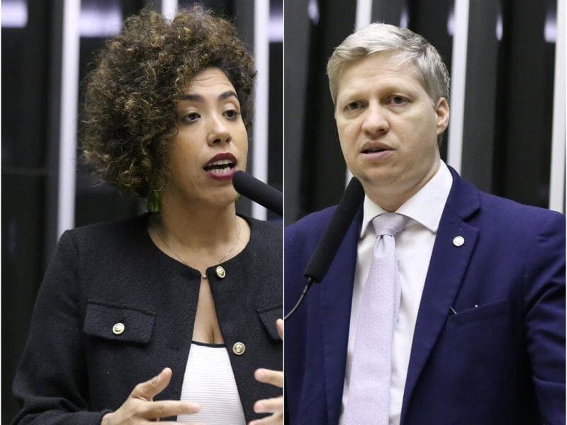 Os parlamentares Talíria Petrone e Marcel van Hattem, respectivamente líderes do Psol e do Novo na Câmara: legendas de orientações políticas opostas têm sido as menos contempladas no empenho das emendas individuais. - Fotos: Kayo Magalhães/Câmara dos Deputados