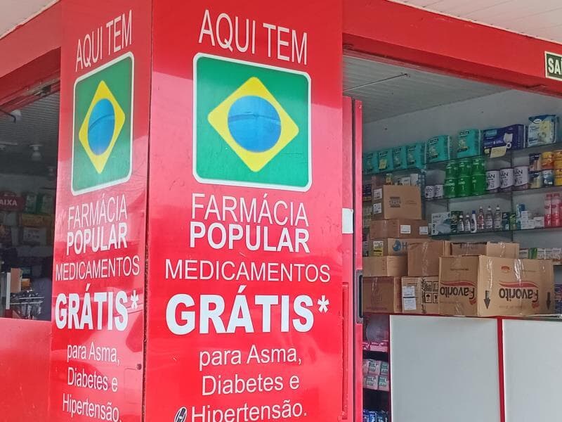Programa Farmácia Popular, que oferece remédios gratuitos ou com desconto.  - Pablo De Luca/Fotoarena/Folhapress
