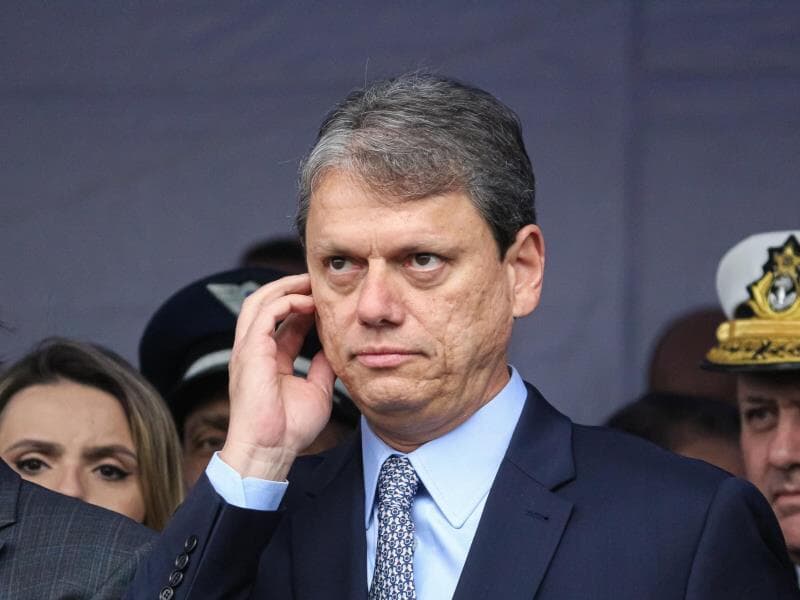 Parlamentares acusam Tarcísio de apoiar as tarifas impostas por Donald Trump. - Felipe Marques/Zimel Press/Folhapress
