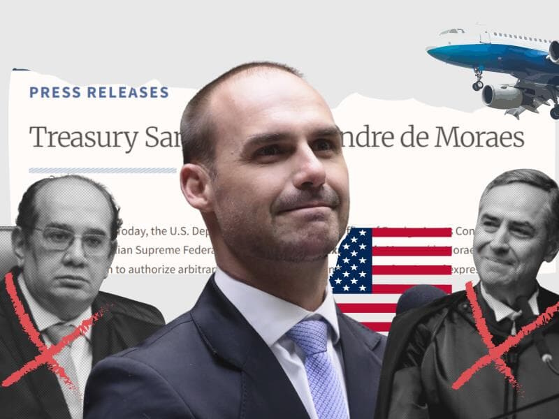 Barroso e Gilmar ficaram de fora da sanção dos EUA. - Rosinei Coutinho/SCO/STF | Bruno Spada/Câmara dos Deputados | Fellipe Sampaio/SCO/STF | Arte Congresso em Foco