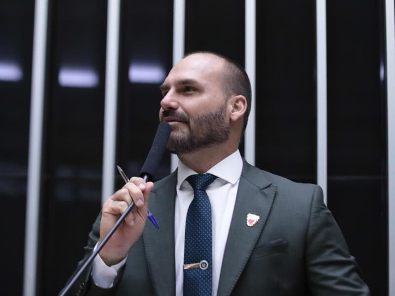 Parlamentar agradeceu o governo americano pela imposição de restrições a Alexandre de Moraes.
 - Zeca Ribeiro / Câmara dos Deputados