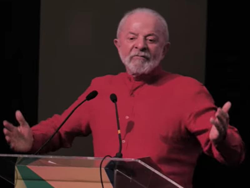 Lula discursa no Encontro Nacional do PT que empossou Edinho Silva na presidência do partido. - Reprodução/TVPT