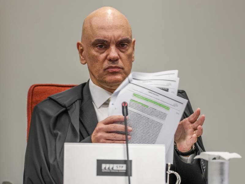 Alexandre de Moraes virou alvo dos EUA por meio da Lei Magnistky na semana passada. - Valter Campanato/Agência Brasil