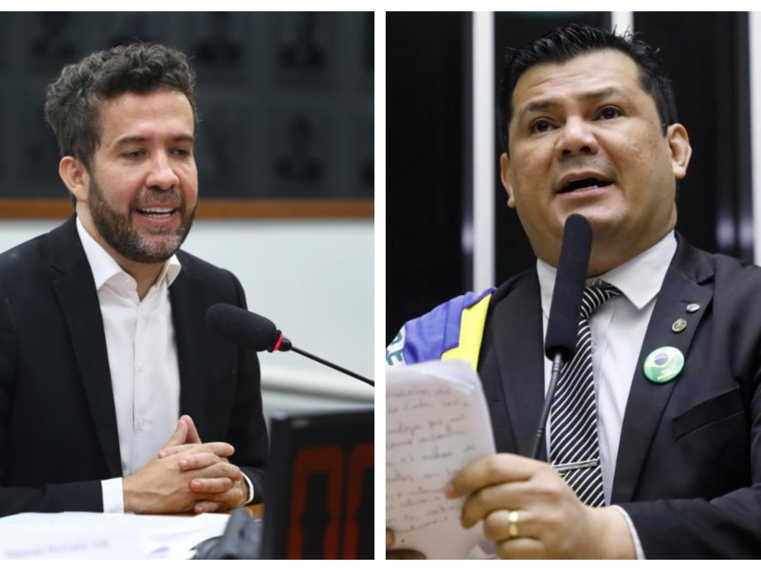 Janones, da base governista, e Gilvan, da oposição, correm o risco de ter o mandato suspenso. - Montagem Congresso em Foco/Vinicius Loures e Mário Agra/Agência Câmara