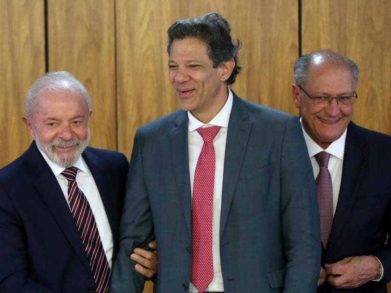 Lula, Haddad e Alckmin: trio discute medidas para proteger setores mais afetados com a sobretaxa. - Fatima Meira/Agencia Enquadrar/Folhapress