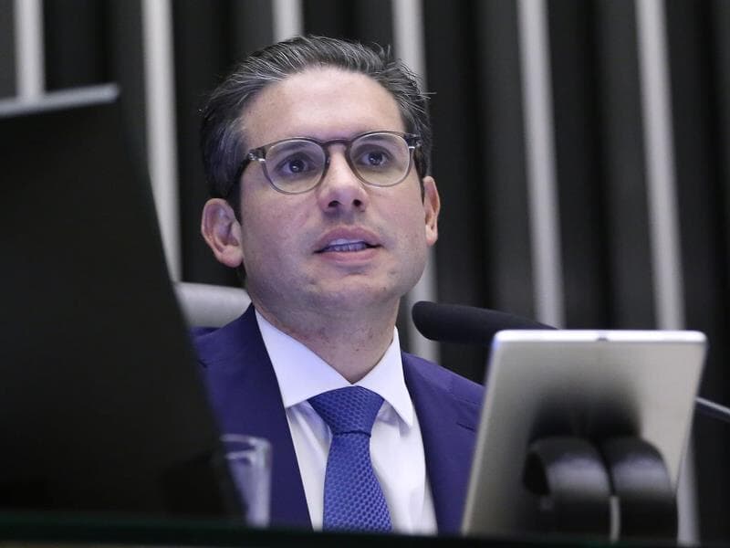 Presidente Hugo Motta agradeceu a Felca por vídeo de denúncia. - Kayo Magalhães / Câmara dos Deputados