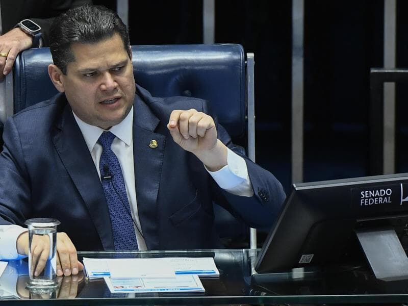 Davi Alcolumbre (UNIÃO-AP), presidente do Senado. - Marcos Oliveira/Agência Senado