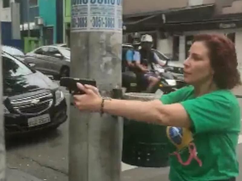 Zambelli perseguiu homem com arma de fogo na véspera da eleição de 2022. - Reprodução/Twitter