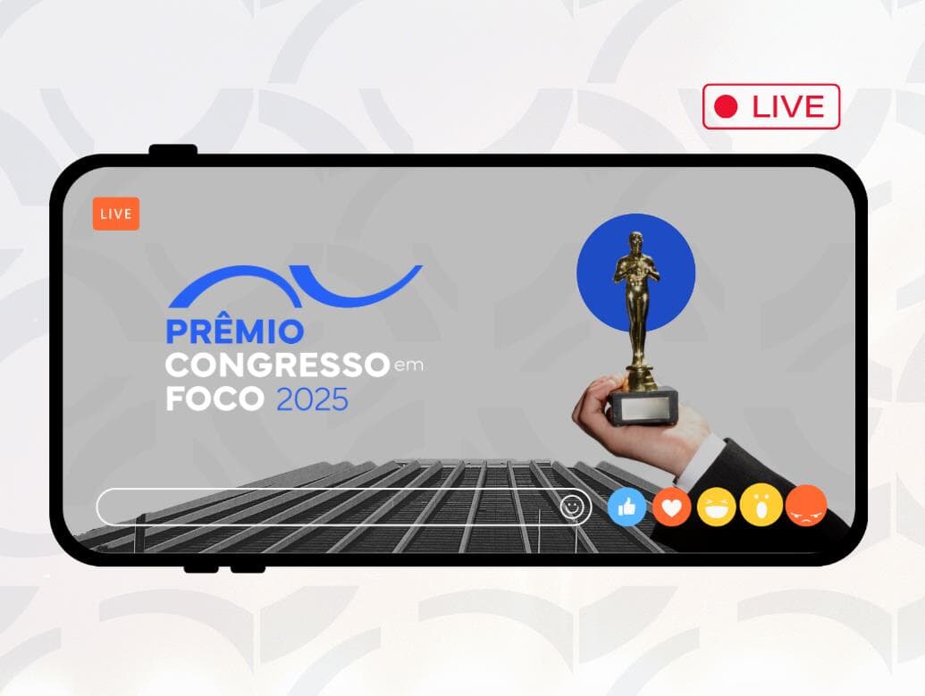 Cerimônia será transmitida ao vivo pelo Congresso em Foco, tanto pelo site quanto pelas redes sociais. - Arte Congresso em Foco