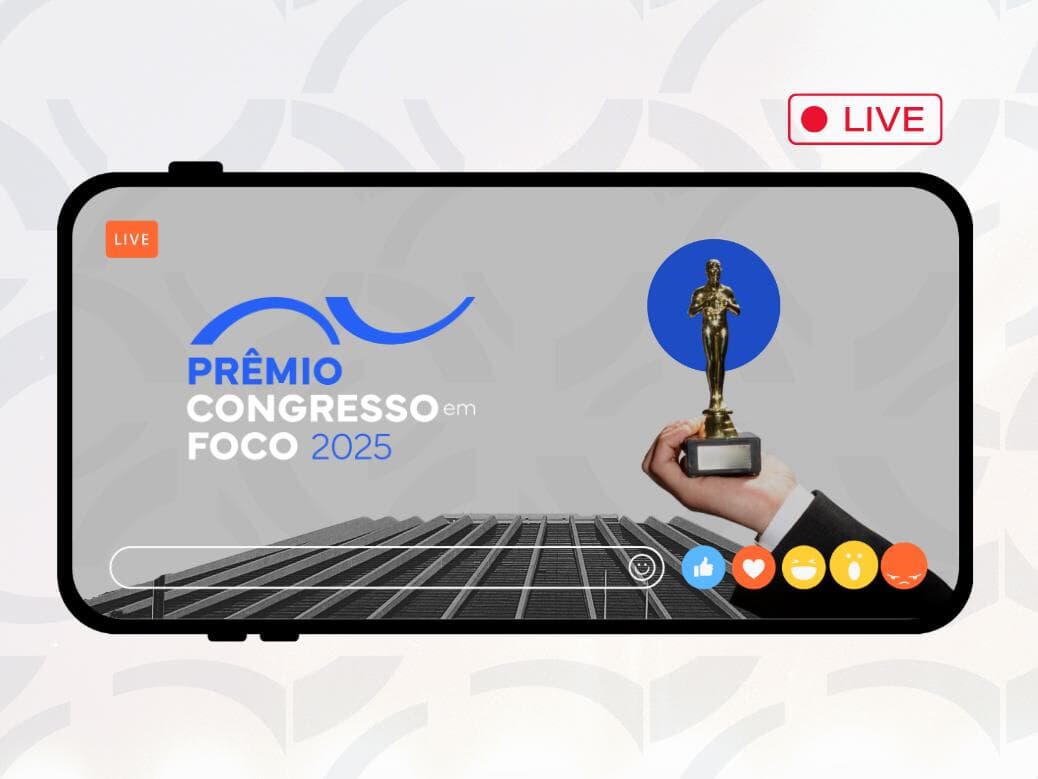 Cerimônia será transmitida ao vivo pelo Congresso em Foco, tanto pelo site quanto pelas redes sociais. - Arte Congresso em Foco