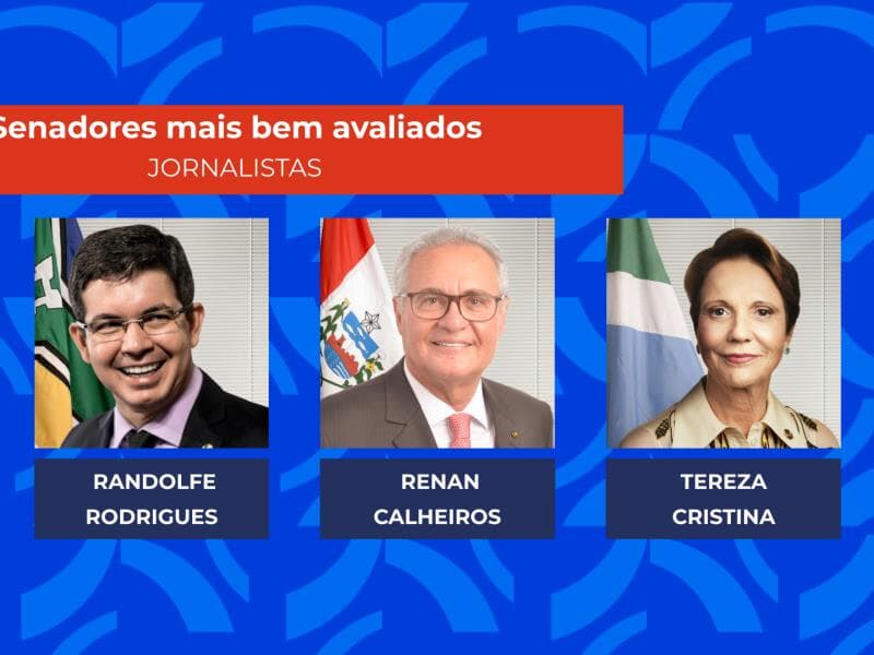Senadores mais bem avaliados pelos jornalistas. - Arte Congresso em Foco
