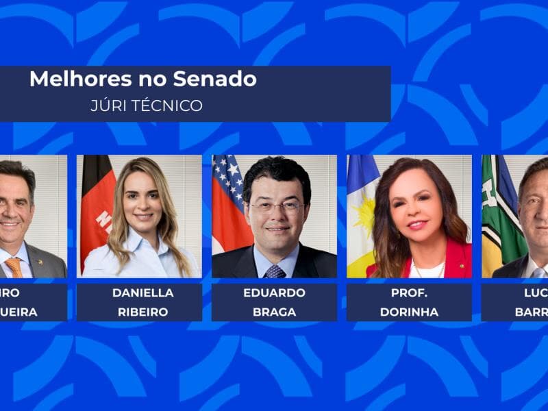 Melhores do Senado por análise do júri técnico do Prêmio Congresso em Foco 2025. - Arte Congresso em Foco
