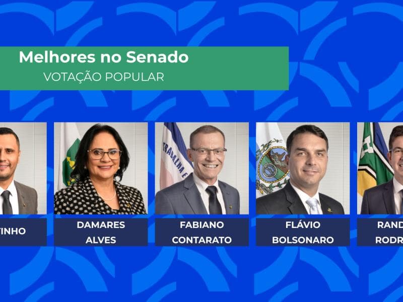 Senadores eleitos como melhores pela votação popular. - Arte Congresso em Foco