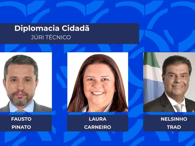 Parlamentares destaque na área de Diplomacia Cidadã por análise do júri técnico do Prêmio Congresso em Foco 2025. - Arte Congresso em Foco