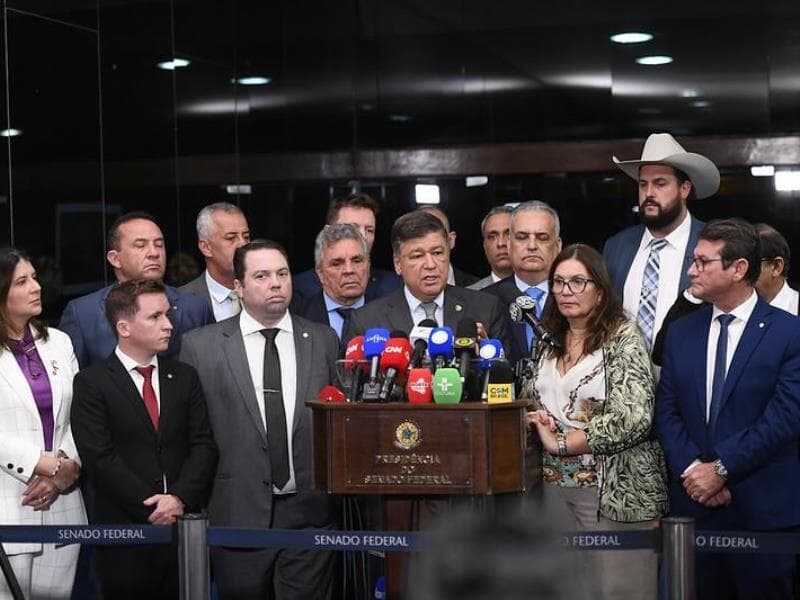 Integrante da oposição, o senador Carlos Viana (ao centro, na foto) foi eleito presidente da comissão. - Marcos Oliveira/Agência Senado