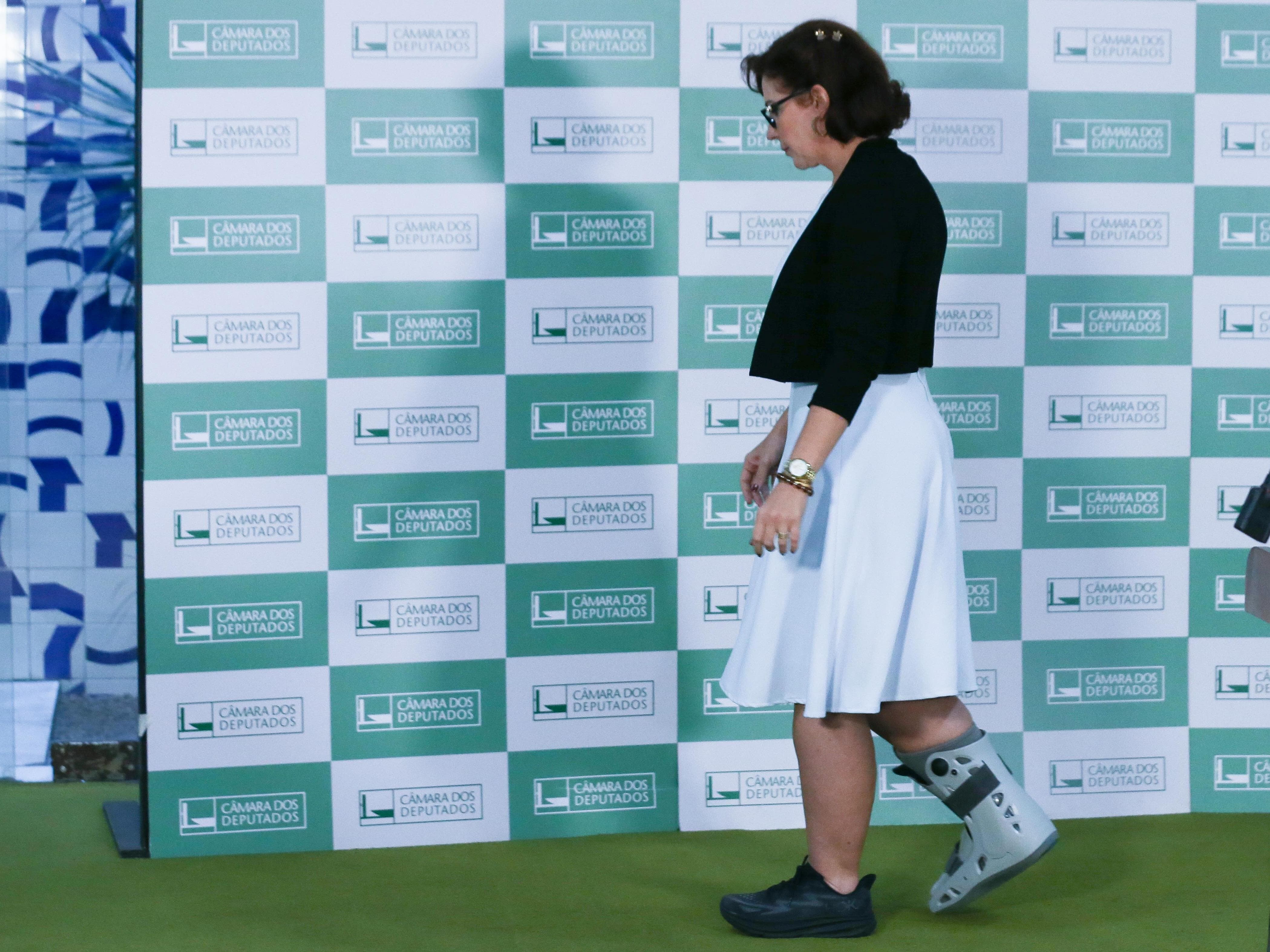 Carla Zambelli, quando ainda exercia o mandato parlamentar, em 23 de abril de 2024. - Lula Marques/Agência Brasil