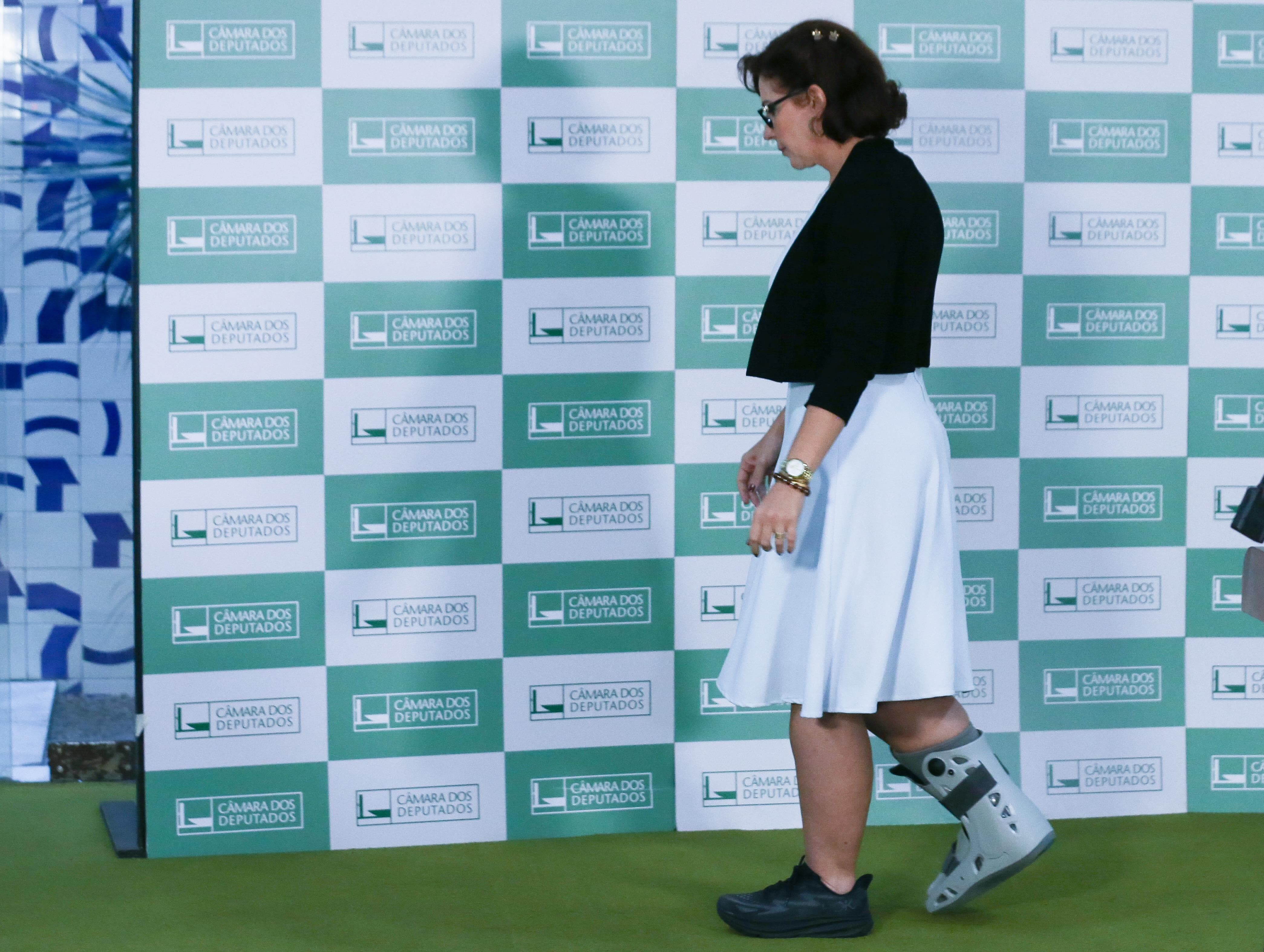 Carla Zambelli, quando ainda exercia o mandato parlamentar, em 23 de abril de 2024. - Lula Marques/Agência Brasil