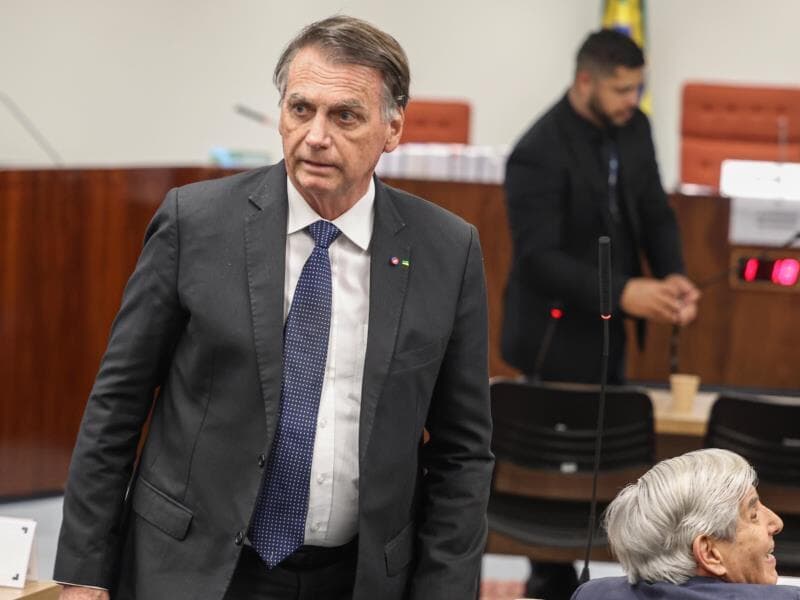 Bolsonaro é o primeiro ex-presidente brasileiro a ser julgado por tentativa de golpe de Estado.
 - Valter Campanato/Agência Brasil