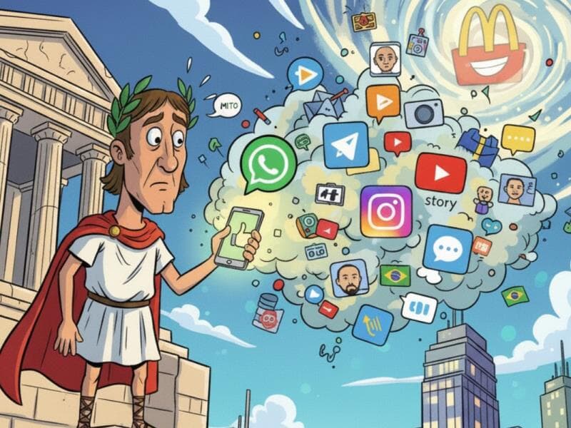 Alexandre deixou reinos; Bolsonaro, só grupos de WhatsApp. - Gerada por inteligência artificial