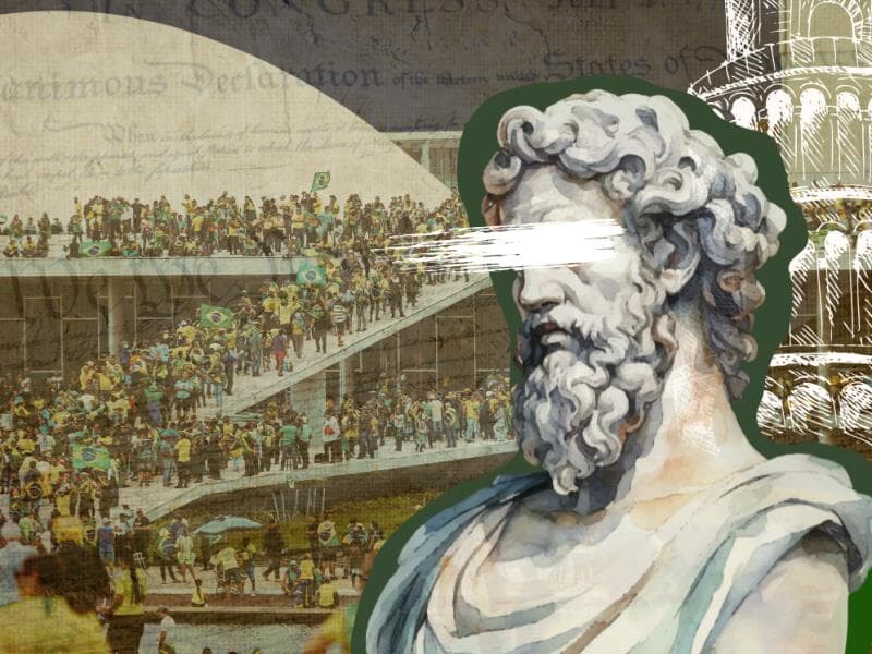 Tal como o Brasil do Século XXI, a república romana tardia se viu engolida pela polarização. - Marcelo Camargo/Agência Brasil. Arte: Congresso em Foco