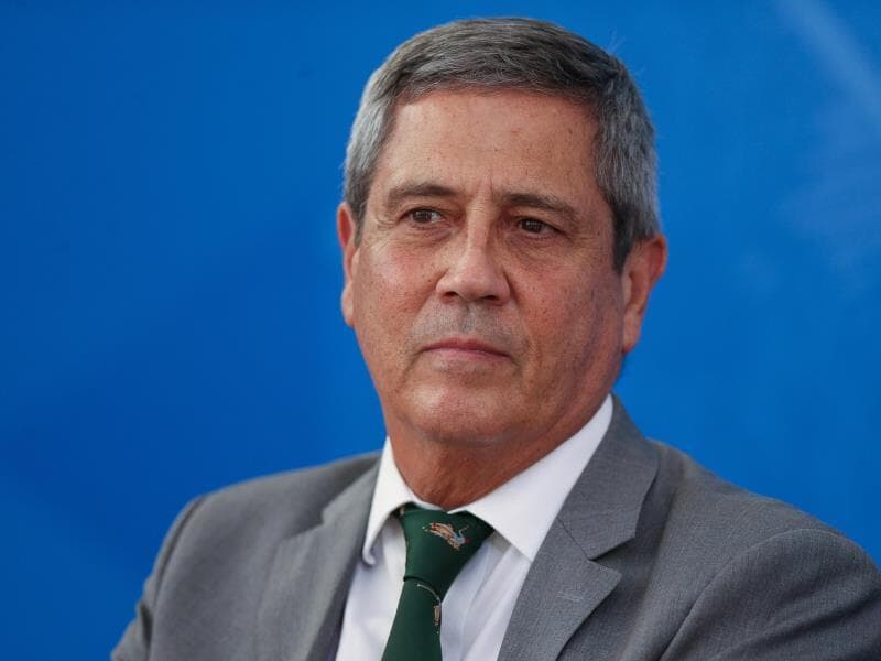 Walter Braga Netto está preso no quartel da Vila Militar do Rio de Janeiro. - Pedro Ladeira/Folhapress
