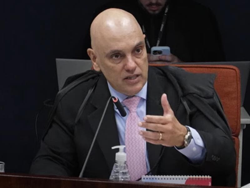 Em extenso voto, Moraes votou pela condenação de todos os réus. - Reprodução/TV Justiça