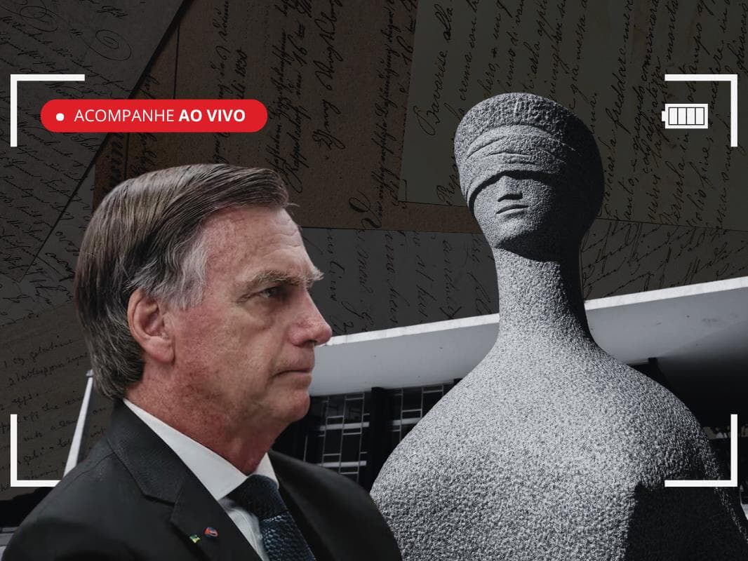 Bolsonaro é julgado por cinco crimes no STF. - Arte Gustavo Moreno/STF/Congresso em Foco