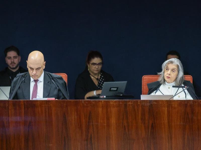 Cármen Lúcia acompanhou Moraes e rejeitou todas as preliminares alegadas pelas defesas. - Gustavo Moreno/STF